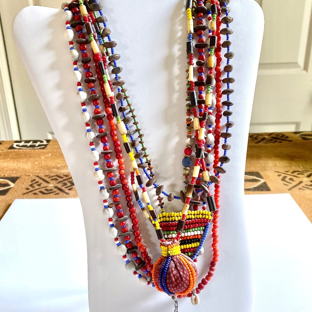 7 EAST AFRICAN NECKLACES - SOLD TOGETHER